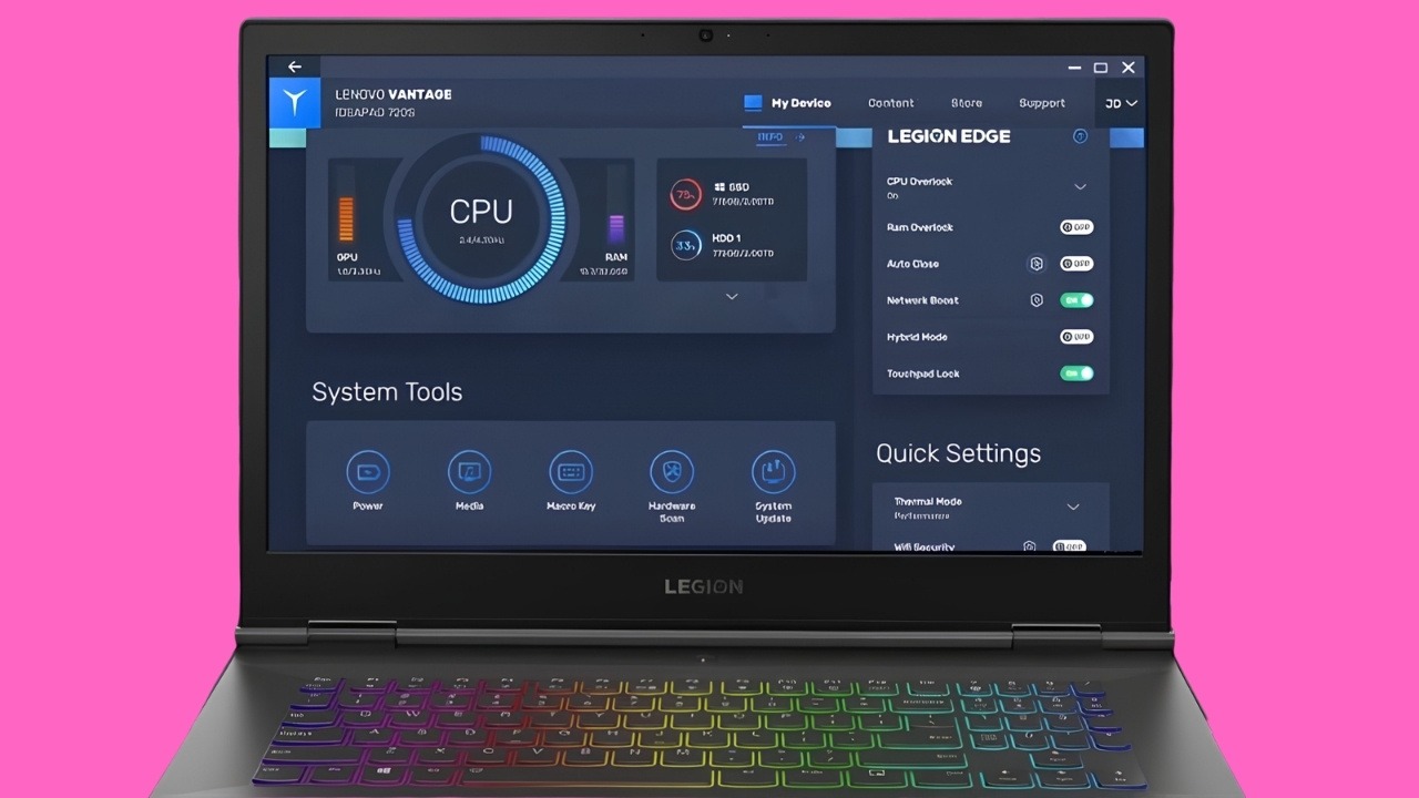 Bàn phím laptop không lên đèn: Mở phần mềm hãng (như Vantage, Armoury Crate), vào mục Lighting/Keyboard để bật đèn nền