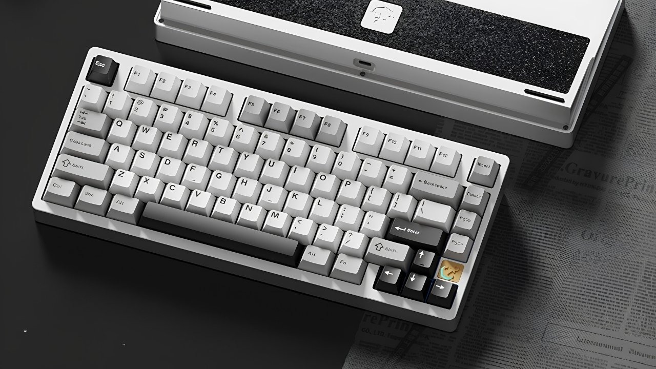 Layout 75% gồm cụm chữ, số, hàng F1-F12, phím mũi tên và các phím điều hướng như Del, PgUp