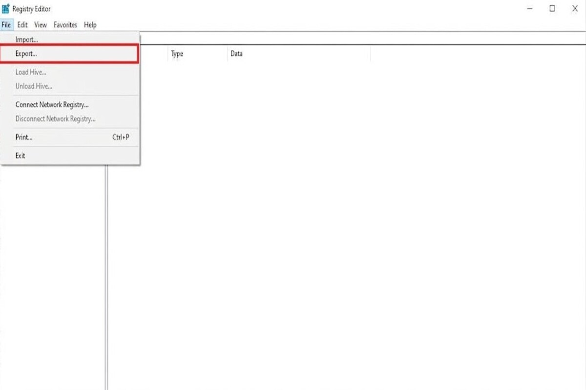 Chọn File > Export