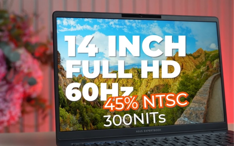 Màn hình Asus ExpertBook B3 B3405CCA-LY2215W WUXGA sắc nét, phủ lớp chống chói hiệu quả giúp làm việc thoải mái