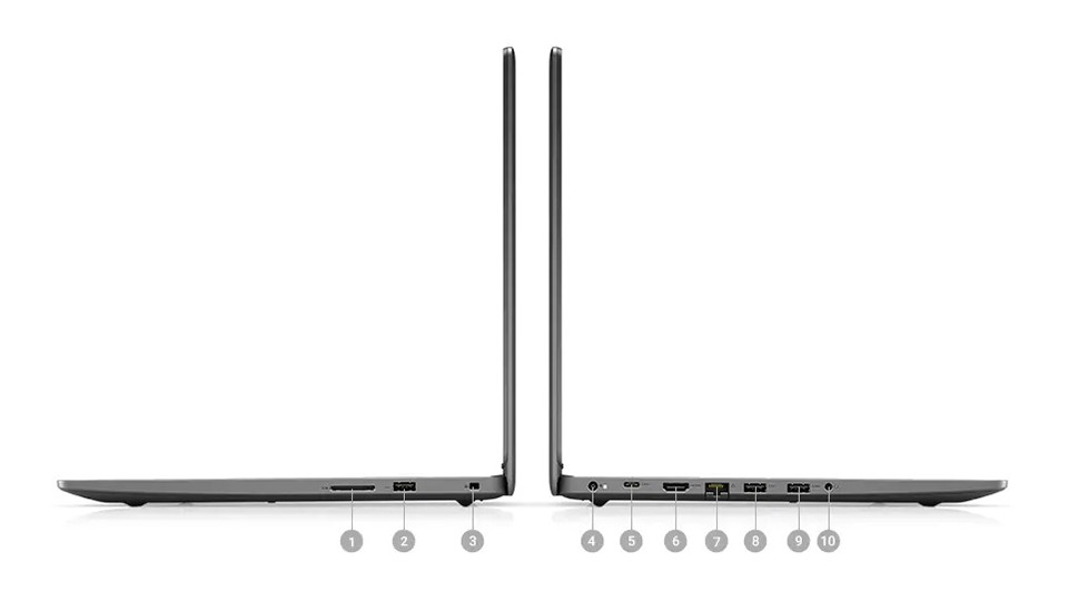 Dell Vostro 15 3500 với các cổng kết nối đa dạng và viên pin 42Wh