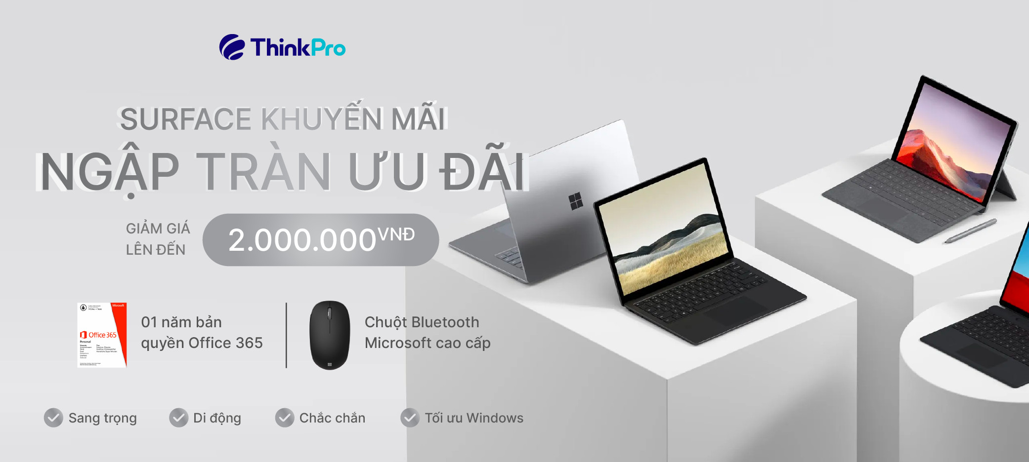 Microsoft Surface Pro 9 màu xanh lá cây trên nền trắng