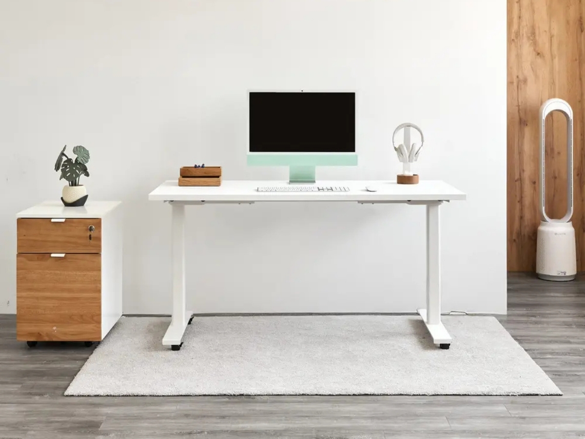 Bàn làm việc Pure Edge Base 140x70cm màu trắng hiện đại Bàn làm việc Pure Edge Base 140x70cm màu trắng hiện đại