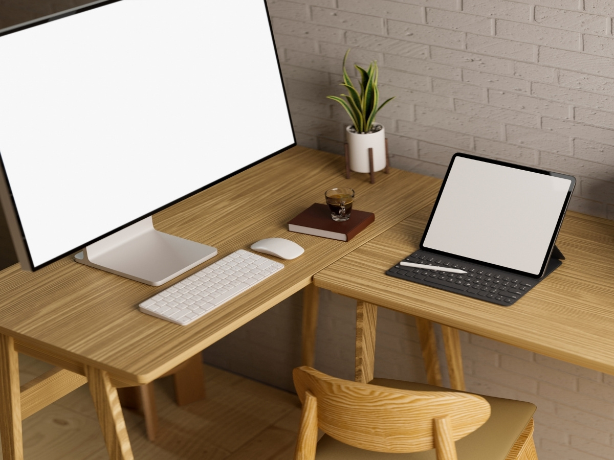 Bàn làm việc góc (corner desk) phong cách Bắc Âu Bàn làm việc góc (corner desk) phong cách Bắc Âu