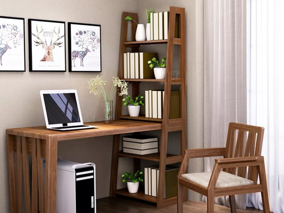 Bàn làm việc liền kệ tối ưu không gian Bàn làm việc liền kệ tối ưu không gian