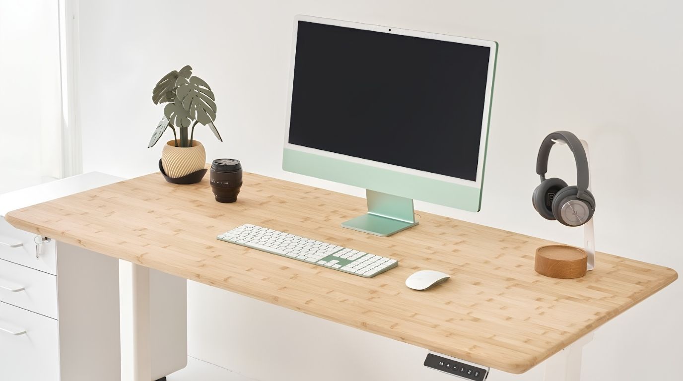 Bàn nâng hạ Edge Bamboo gỗ tre tự nhiên thân thiện môi trường cho trẻ học tập Bàn nâng hạ Edge Bamboo gỗ tre tự nhiên thân thiện môi trường cho trẻ học tập
