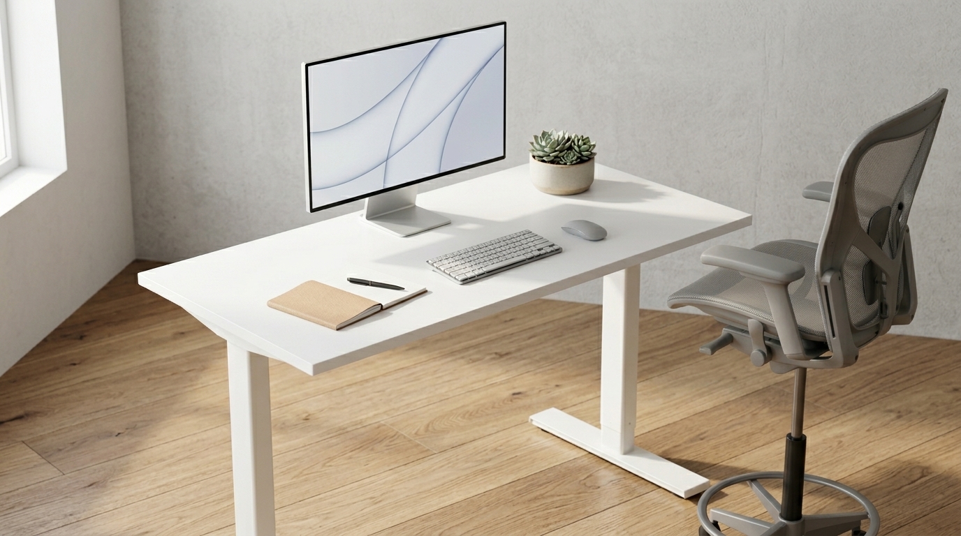 Bàn nâng hạ giúp bạn linh hoạt thay đổi tư thế, giảm áp lực lên cột sống khi làm việc.