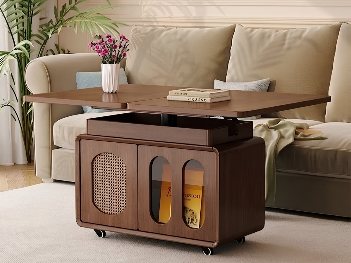 Bàn sofa nâng hạ là dòng bàn trà được tích hợp cơ cấu nâng hạ thông minh Bàn sofa nâng hạ là dòng bàn trà được tích hợp cơ cấu nâng hạ thông minh
