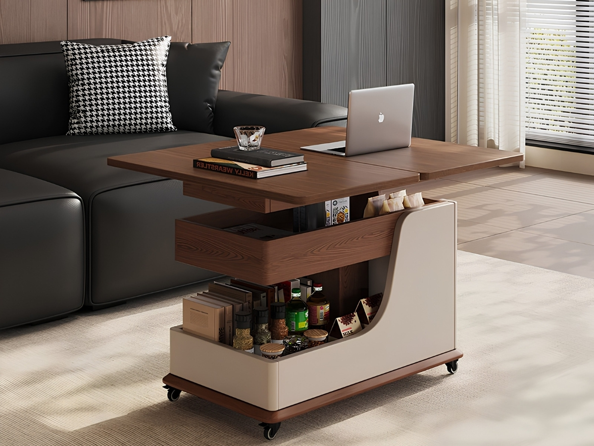 Ưu điểm nổi bật nhất của bàn sofa nâng hạ là khả năng tận dụng không gian hiệu quả Ưu điểm nổi bật nhất của bàn sofa nâng hạ là khả năng tận dụng không gian hiệu quả