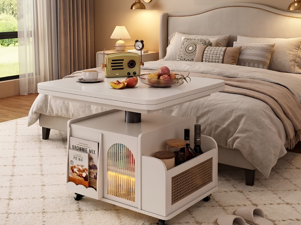 Bàn sofa thông minh cánh bướm kết hợp bàn ăn Bàn sofa thông minh cánh bướm kết hợp bàn ăn