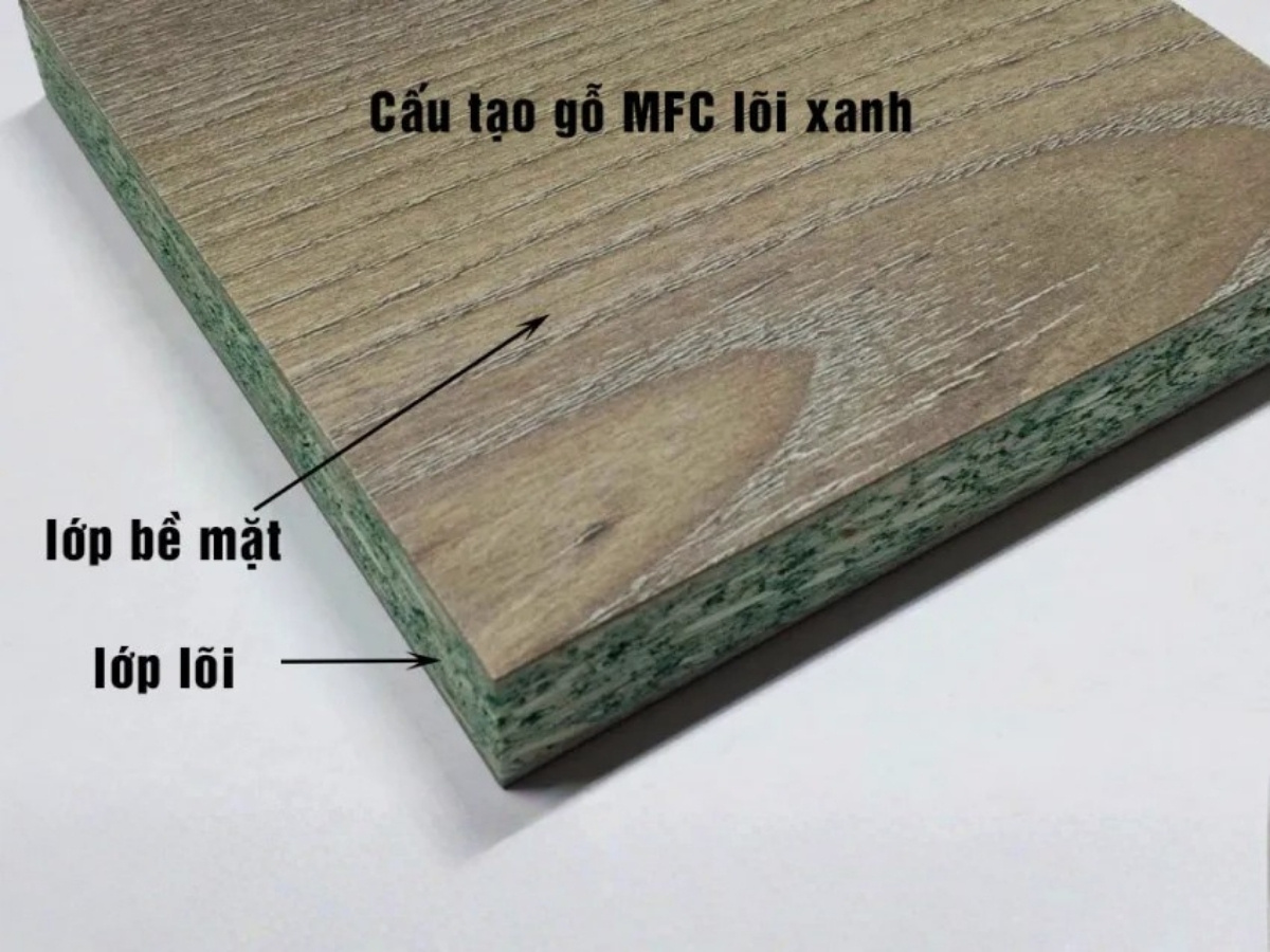 Gỗ MFC lõi xanh chống ẩm tăng tuổi thọ và độ ổn định