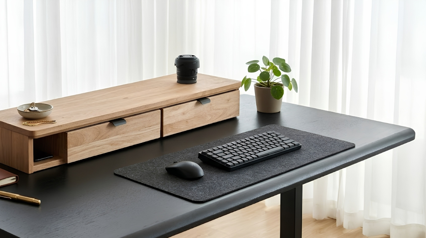 Mặt bàn gỗ óc chó Noble 180x75cm sở hữu diện tích rộng rãi, vân gỗ tự nhiên sang trọng và phù hợp cho setup làm việc chuyên nghiệp