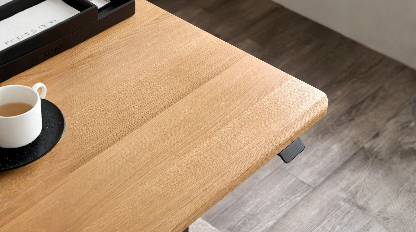 Chất liệu gỗ tự nhiên tuyển chọn cho bàn nâng hạ Nice Design