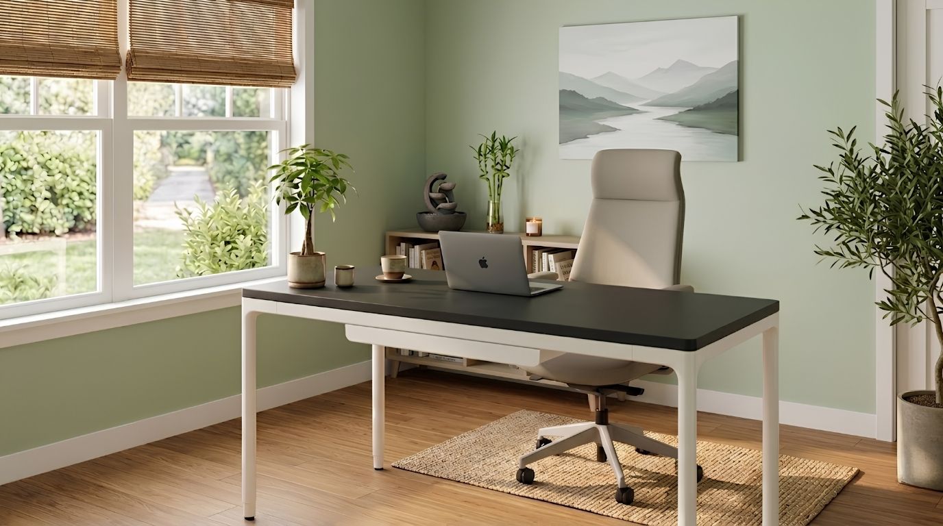 Ứng dụng quy tắc 60-30-10 trong trang trí góc làm việc hiện đại