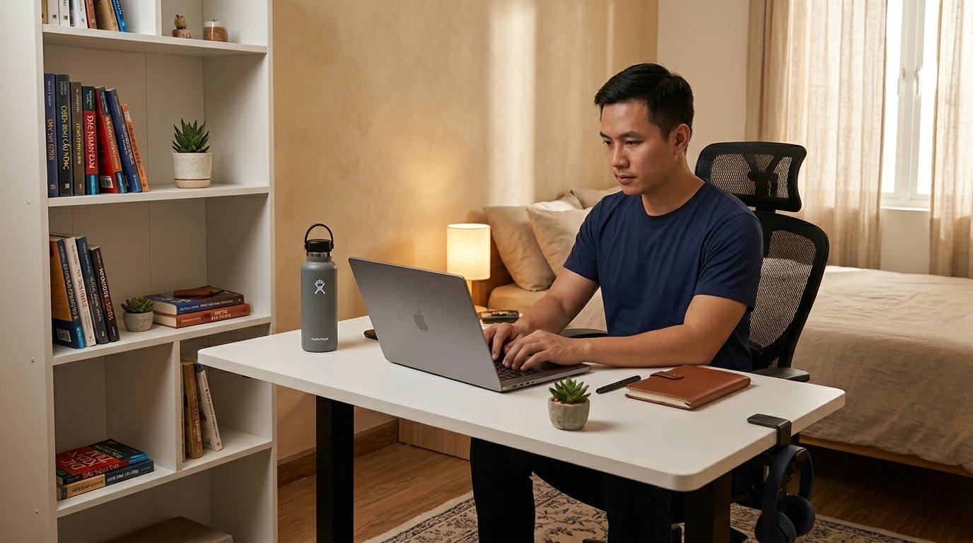 Tự do cá nhân hóa góc làm việc tại nhà với mẫu bàn MDF Nice Design linh hoạt Tự do cá nhân hóa góc làm việc tại nhà với mẫu bàn MDF Nice Design linh hoạt