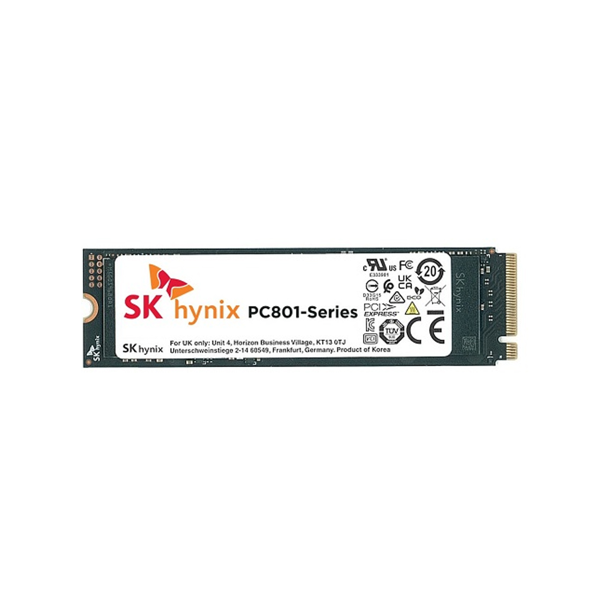 SK hynix PC801 512GB NVMe SSD 本体 SSD Skhynix PC801 512GB PCIe Gen4 x4 NVME M2 2280 | 07/2026