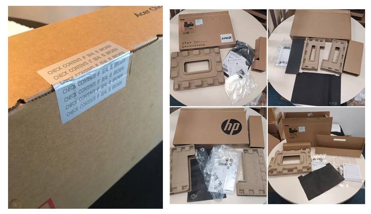 Nên kiểm tra vỏ hộp và phụ kiện đi kèm khi mua laptop mới