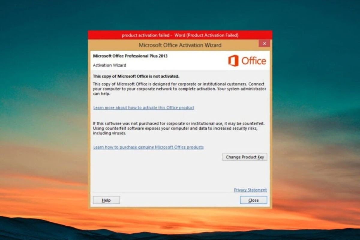 Lỗi mã sản phẩm không hợp lệ trên Office 365