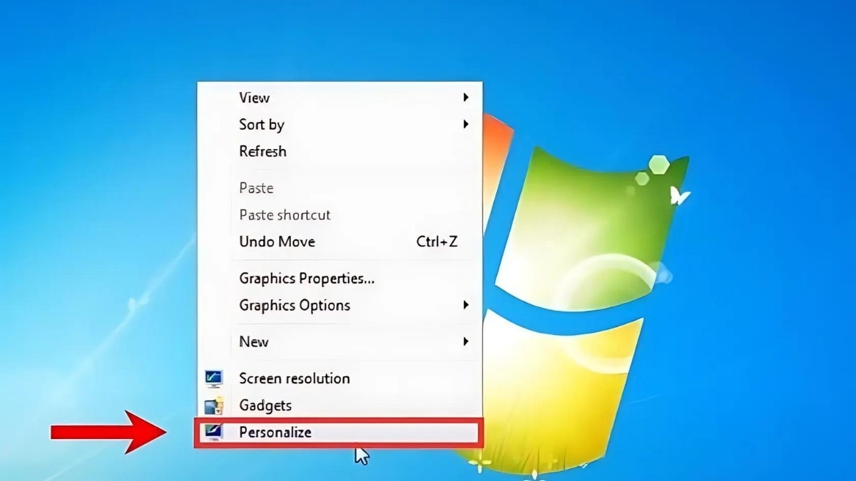 Chọn Personalize