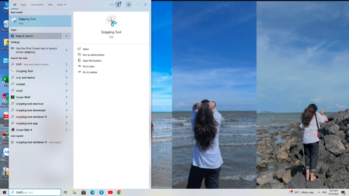 tìm Snipping and Sketch