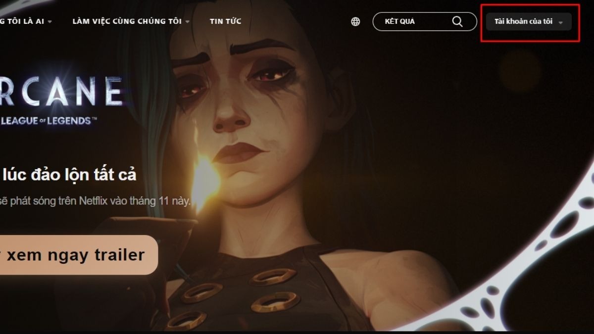 Bạn sẽ thấy ô My Account ở góc trên bên phải màn hìnhBạn sẽ thấy ô My Account ở góc trên bên phải màn hình