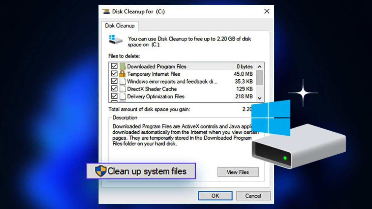 Các file cập nhật của Windows Update cũng là một trong những nguyên nhân phổ biến làm đầy ổ C