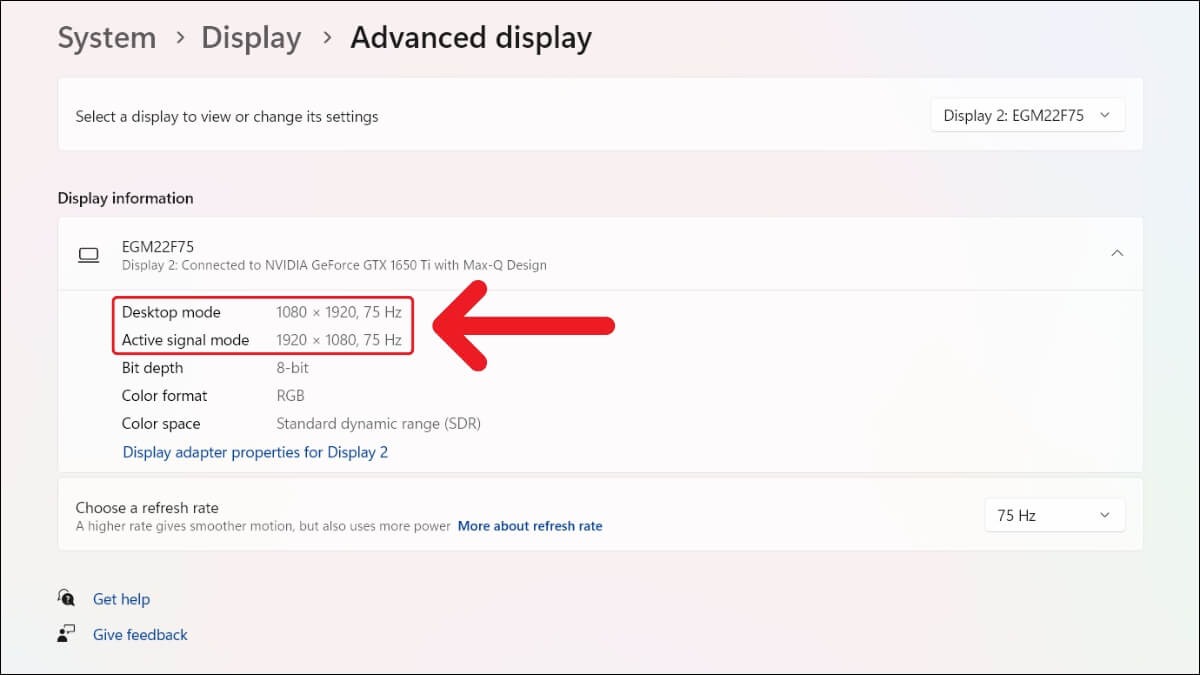 Kiểm tra thông tin tần số quét màn hình máy tính, laptop