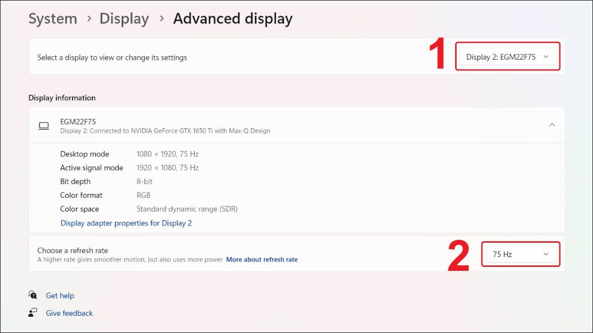 Thay đổi tần số quét (refresh rate) của màn hình máy tính