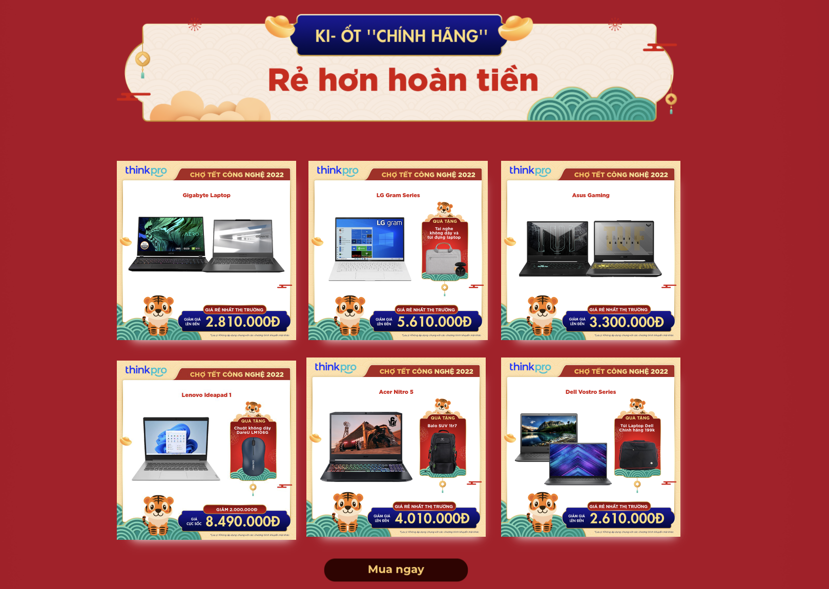 Laptop ThinkPro giảm giá kèm ưu đãi hoàn tiền.