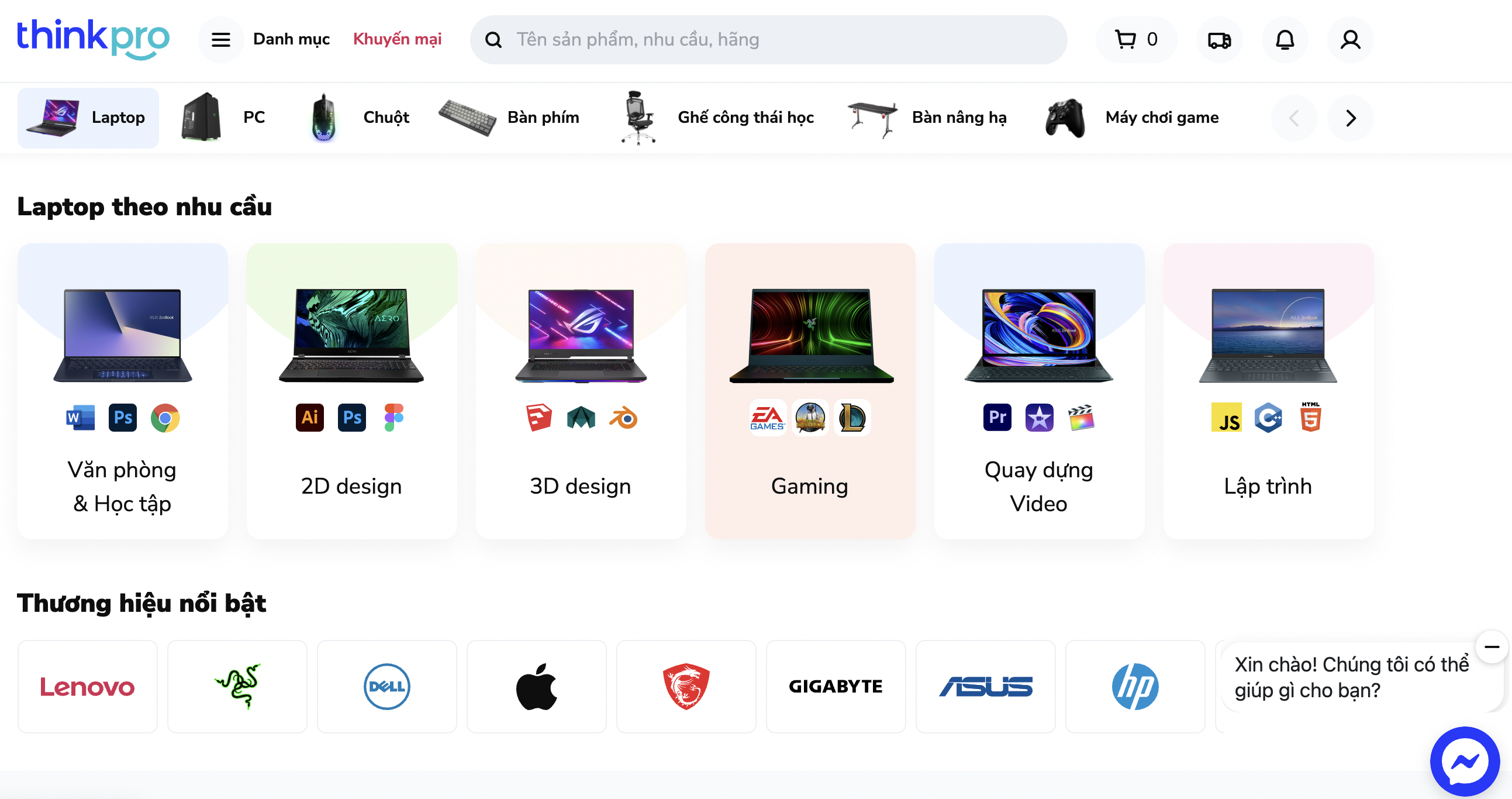 Giao diện tìm kiếm và so sánh sản phẩm công nghệ trên website