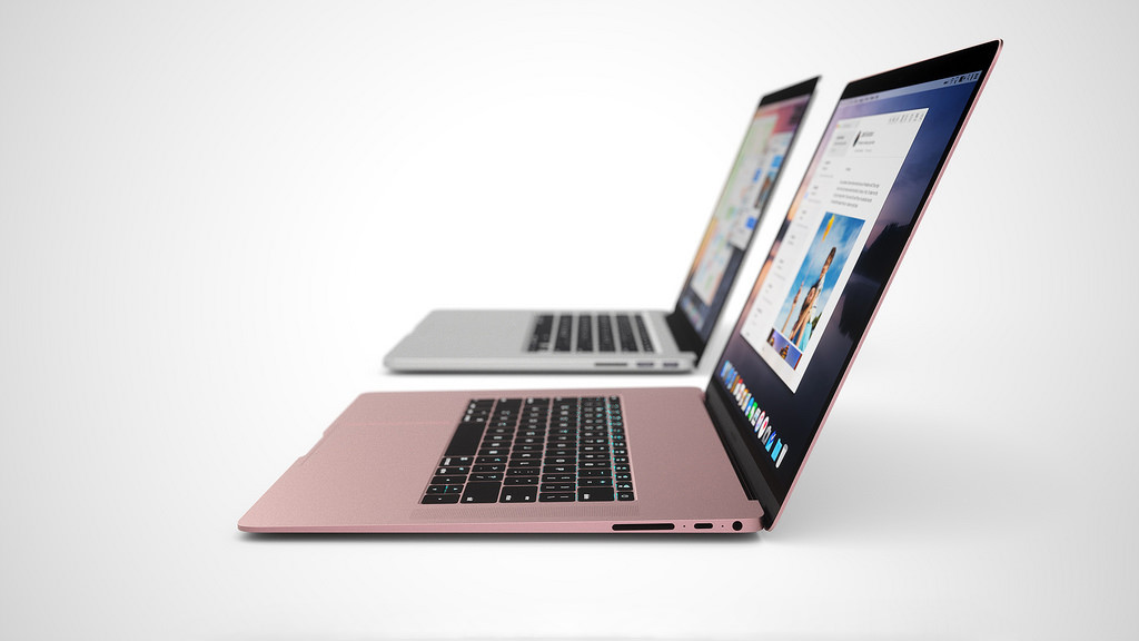 MacBook cũ bị xước, móp ở các góc, vỏ nhôm nguyên khối