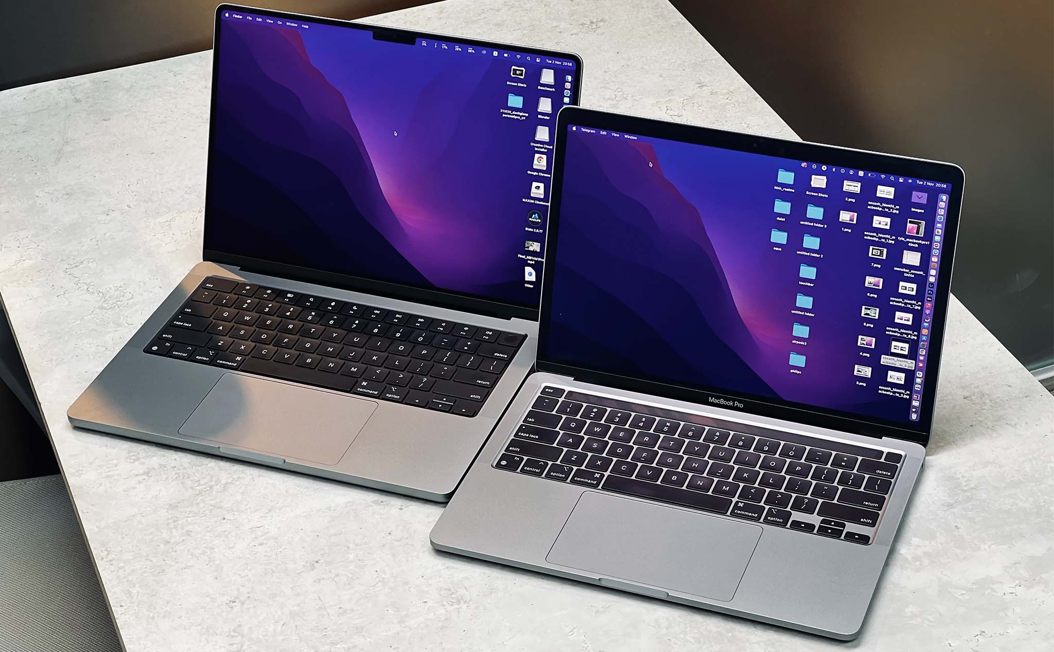 MacBook Pro 2020 M1 Pro 13 inch và MacBook Pro 2021 Pro M1 Pro/M1 Max
