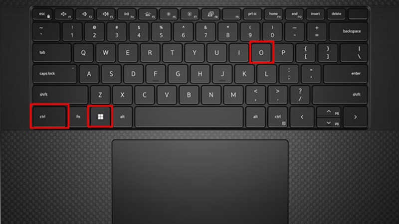 Nhấn tổ hợp phím Ctrl + Windows + O