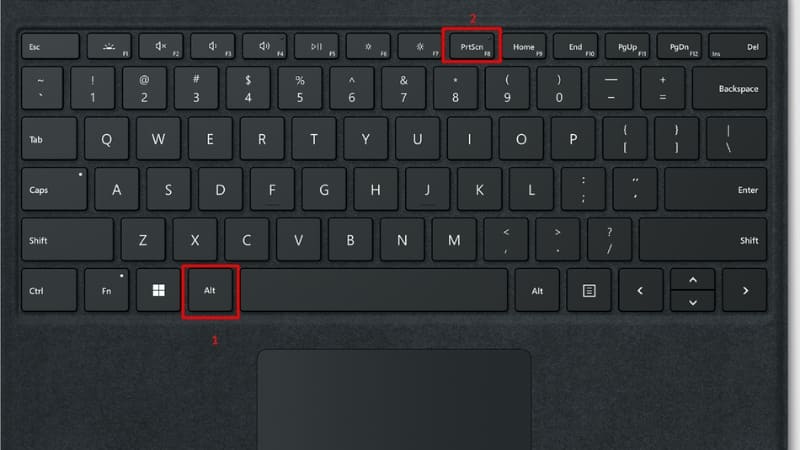 Nhấn tổ hợp phím Alt +  PrtScr