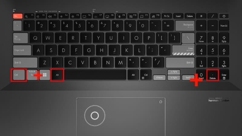 Nhấn tổ hợp phím Ctrl + Alt + Del